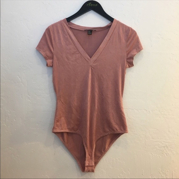 Blush V Neck Body Suit - Picture 1 of 4